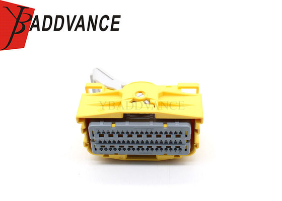 Yellow Color Delphi 54 Pin Female PBT GF20 Auto Wire-to-Board ECU Connector
