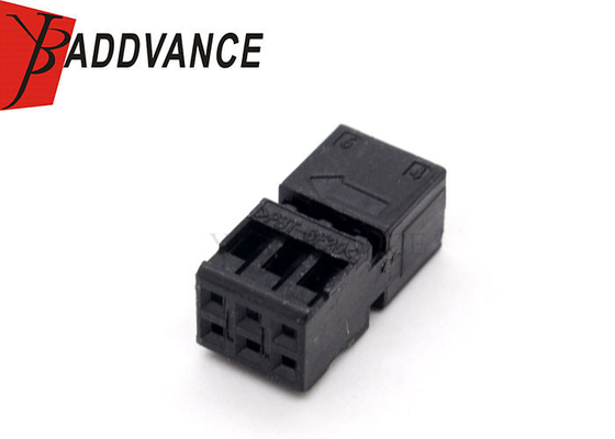 6 Pin Female Electrical Automotive Connector Black With Terminals For Car