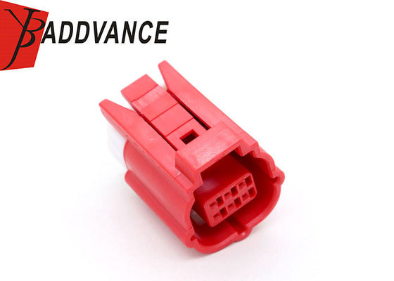 6 Pin Female Waterproof Automotive Connectors Red For OBD System Of Motorcycle